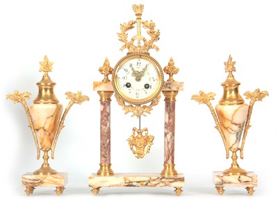 Lot 569 - A LATE 19TH CENTURY FRENCH ORMOLU AND VEINED...