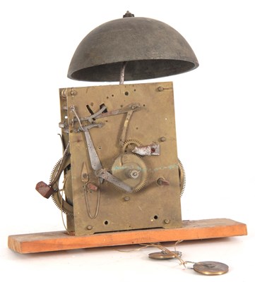 Lot 594 - AN UNUSUAL OVERSIZED EIGHT-DAY CLOCK MOVEMENT...