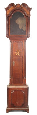 Lot 606 - A GEORGE III OAK LONGCASE CLOCK CASE with...