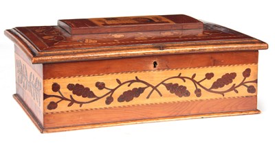 Lot 629 - A 19TH CENTURY MARQUETRY INLAID YEW-WOOD...