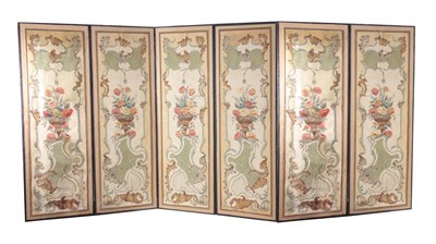 Lot 656 - A MID 18TH CENTURY FOLDING SCREEN / ROOM...