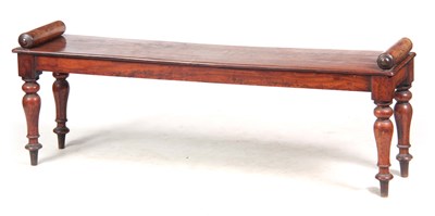 Lot 658 - A 19TH CENTURY MAHOGANY WINDOW SEAT OF LARGE...