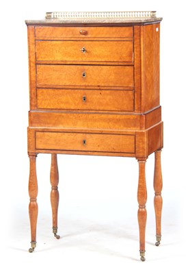 Lot 661 - A 19TH CENTURY FRENCH BIRDS EYE MAPLE SIDE...