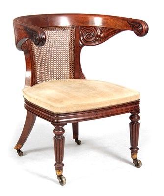 Lot 664 - A FINE LATE REGENCY MAHOGANY GENTLEMAN'S...