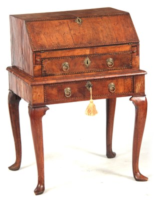 Lot 689 - A LATE 17TH CENTURY HERRING-BANDED WALNUT...