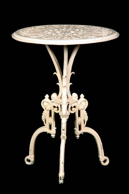 Lot 694 - A LATE REGENCY CAST IRON CIRCULAR TABLE with...