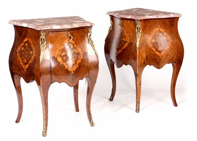 Lot 695 - A PAIR OF FRENCH LOUIS XV STYLE ROSEWOOD,...