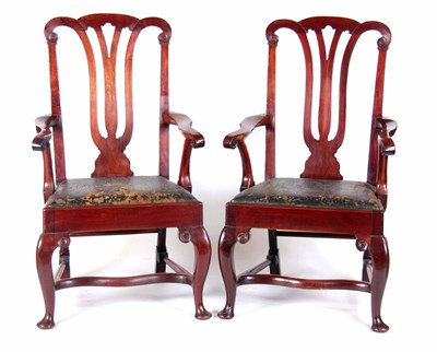 Lot 706 - A LARGE PAIR OF GEORGE I STYLE WALNUT...