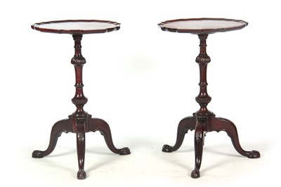 Lot 709 - A PAIR OF GOERGE III MAHOGANY WINE TABLES with...