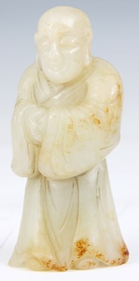 Lot 143 - A CHINESE 18th CENTURY JADE PENDANT carved as...