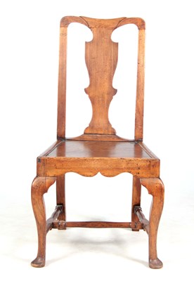 Lot 715 - AN 18TH CENTURY ELM AND OAK SINGLE SIDE CHAIR...