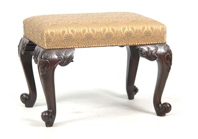 Lot 729 - A 20TH CENTURY GEORGE III STYLE MAHOGANY STOOL...