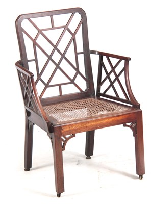 Lot 732 - A GEORGE III MAHOGANY CHIPPENDALE STYLE...