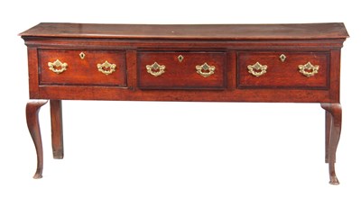 Lot 738 - AN EARLY 18TH CENTURY OAK DRESSER with...