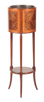 Lot 748 - AN EDWARDIAN INLAID MAHOGANY JARDINIERE STAND...