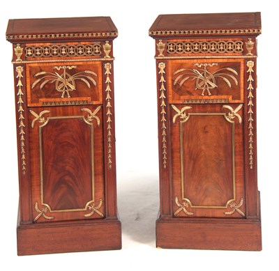 Lot 759 - A GOOD PAIR OF LATE GEORGE III ORMOLU MOUNTED...