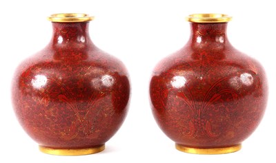 Lot 189 - A PAIR OF LATE 19TH CENTURY JAPANESE RUST RED...