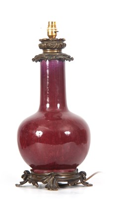 Lot 84 - A 19th CENTURY CHINESE FLAMBE-GLAZED BOTTLE...