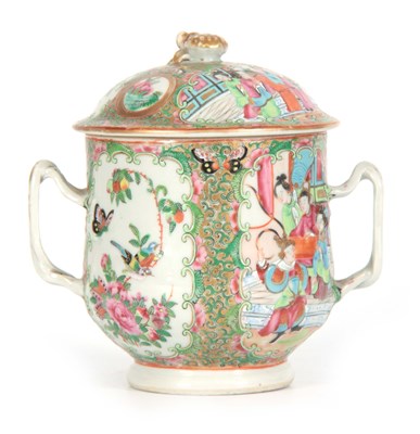 Lot 88 - A 19TH CENTURY CANTONESE TWO-HANDLED POT AND...