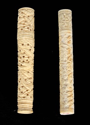 Lot 93 - AN EARLY 20th CENTURY CHINESE CANTON IVORY...