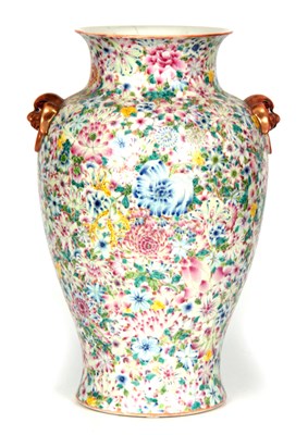 Lot 102 - A 19TH CENTURY MILLEFIORI PORCELAIN CHINESE...