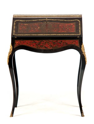 Lot 1032 - A 19TH CENTURY FRENCH EBONISED AND BOULLE...