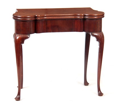 Lot 1033 - A MID 18TH CENTURY MAHOGANY CARD TABLE the...