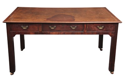 Lot 1039 - A GEORGE II MAHOGANY LIBRARY TABLE with tooled...