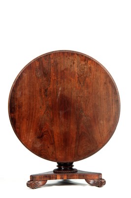 Lot 1052 - A WILLIAM IV ROSEWOOD CENTRE TABLE IN THE...