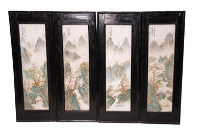 Lot 108 - A SET OF FOUR CHINESE REPUBLIC PORCELAIN...