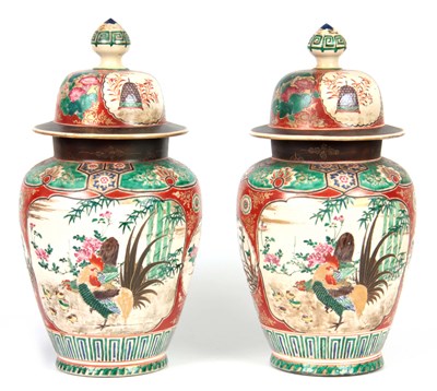 Lot 111 - A LARGE PAIR OF LATE 19TH CENTURY JAPANESE...