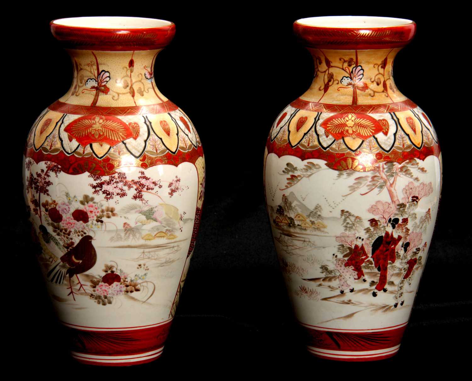 Lot 112 - A PAIR OF JAPANESE MEIJI PERIOD KUTANI WARE...