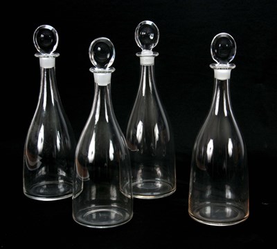 Lot 12 - A SET OF FOUR ROYAL BRIERLEY DECANTERS WITH...