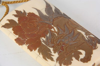 Lot 138 - A FINE JAPANESE MEIJI PERIOD IVORY AND LACQUER...