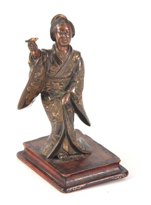 Lot 159 - A JAPANESE MEIJI PERIOD FIGURAL BRONZE...