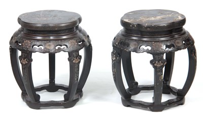 Lot 194 - A PAIR OF LATE 19TH CENTURY ORIENTAL LACQUERED...