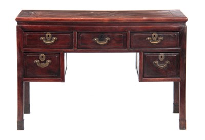 Lot 199 - AN 18TH CENTURY HARDWOOD CHINESE DESK with...