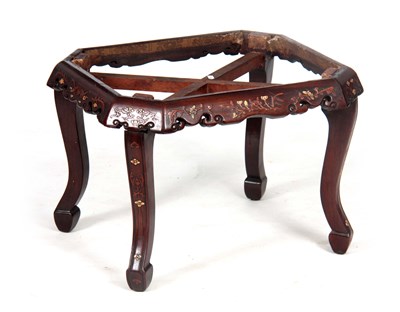 Lot 201 - AN 18TH CENTURY CHINESE INLAID HARDWOOD...