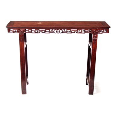 Lot 202 - A 19TH CENTURY CHINESE HARDWOOD ALTAR TABLE...