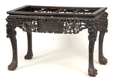 Lot 213 - A 19TH CENTURY CHINESE CARVED HARDWOOD...