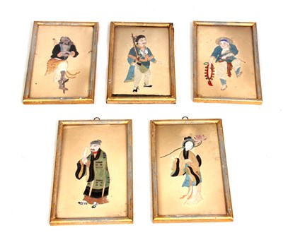 Lot 221 - A SELECTION OF FIVE 19TH CENTURY CHINESE PAPER...