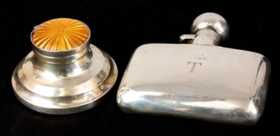 Lot 264 - AN EARLY 20TH CENTURY SILVER HIP FLASK of...