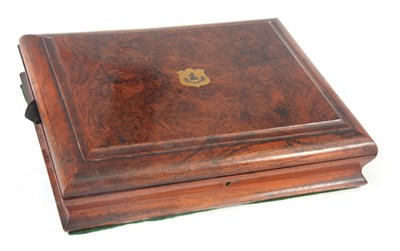 Lot 274 - A VICTORIAN BURR WALNUT FITTED CASED SET OF...