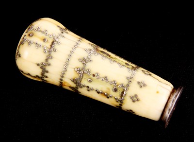 Lot 367 - A 17th/18th Century Ivory and piquework inlaid...