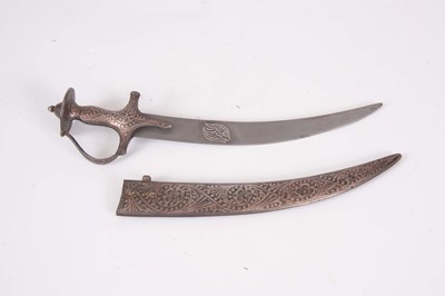 Lot 303 - A LATE 19TH CENTURY MINIATURE INDIAN SWORD...