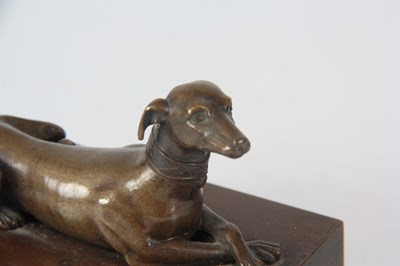 Lot 693 - A LATE 19TH CENTURY BRONZE INKWELL