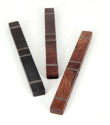 Lot 441 - A SET OF THREE GEORGIAN ROSEWOOD AND EBONY...