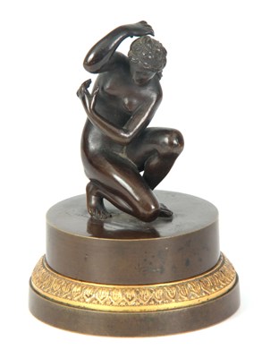 Lot 648 - AN UNUSUAL 19TH CENTURY BRONZE INKWELL