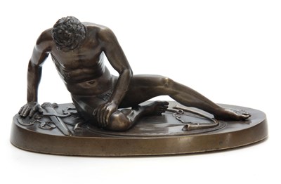 Lot 457 - A 19TH CENTURY GRAND TOUR FIGURAL BRONZE...