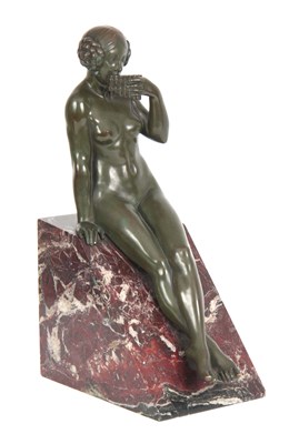 Lot 477 - MAURICE GUIRAUD-RIVIERE A LARGE ART DECO GREEN...